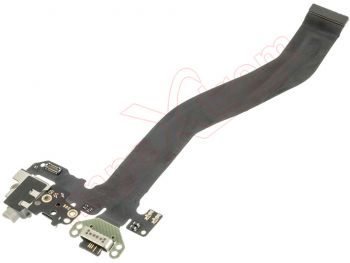 Flex cable with USB type C charging connector, audio connector and microphone for Meizu Mx6, grey